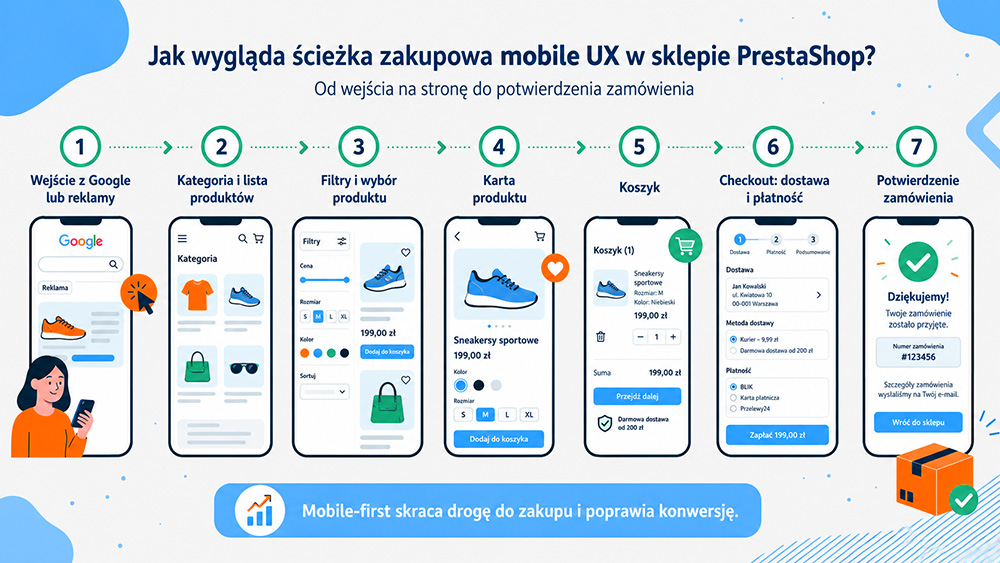Ścieżka zakupowa mobile UX w sklepie PrestaShop